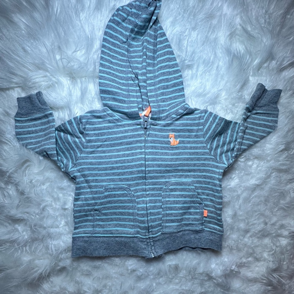 Carter's Gray and Orange Striped Baby Jacket